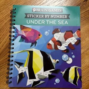 Under the Sea Sticker by Number Book NWT